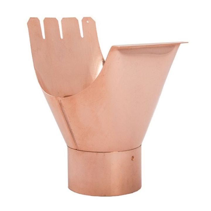 Lindab Guttering - Gutter Outlet with Clip OK - Natural Copper Lindab Guttering - Gutter Outlet with Clip OK - Natural Copper