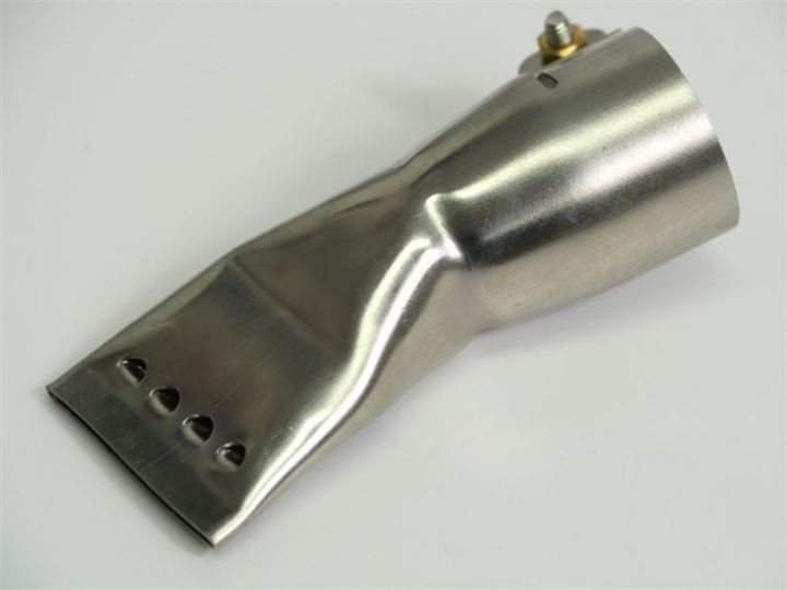 Leister TRIAC - 40mm Push-Fit Wide Slot Perforated Angled Nozzle Leister TRIAC - 40mm Push-Fit Wide Slot Perforated Angled Nozzle
