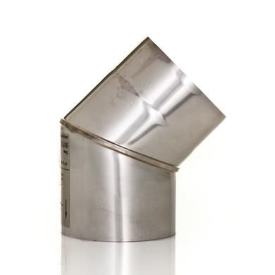 Stainless Steel Single Skin 45 Degree Elbow - 125mm to 150mm Stainless Steel Single Skin 45 Degree Elbow - 125mm to 150mm