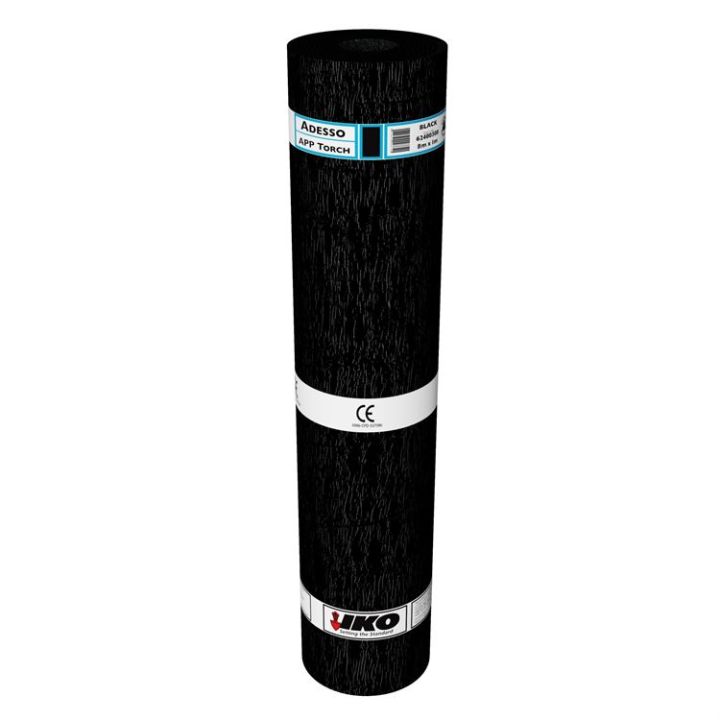 IKO Adesso Polyester Torch-On Cap Sheet - 1m x 8m (Pallet of 30) IKO Adesso Polyester Torch-On Cap Sheet - 1m x 8m (Pallet of 30)