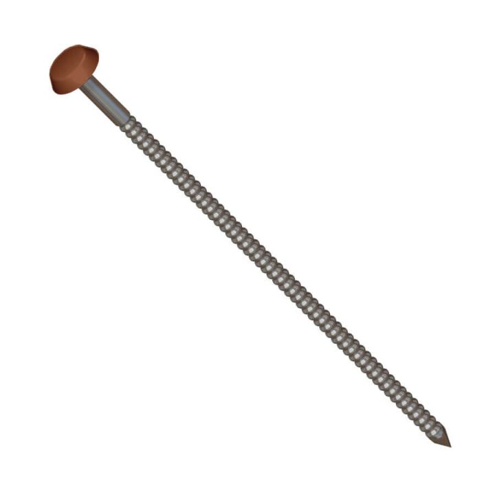 Soffit, Fascia & Capping Board Polytop Fixing Nails - 65mm - Rosewood (Pack of 100) Soffit, Fascia & Capping Board Polytop Fixing Nails - 65mm - Rosewood (Pack of 100)