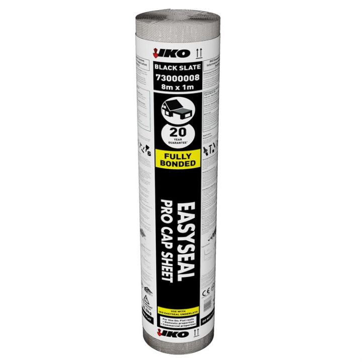 IKO Easyseal Pro Self-Adhesive Cap Sheet - Black - 1m x 8m (Pallet of 30)
