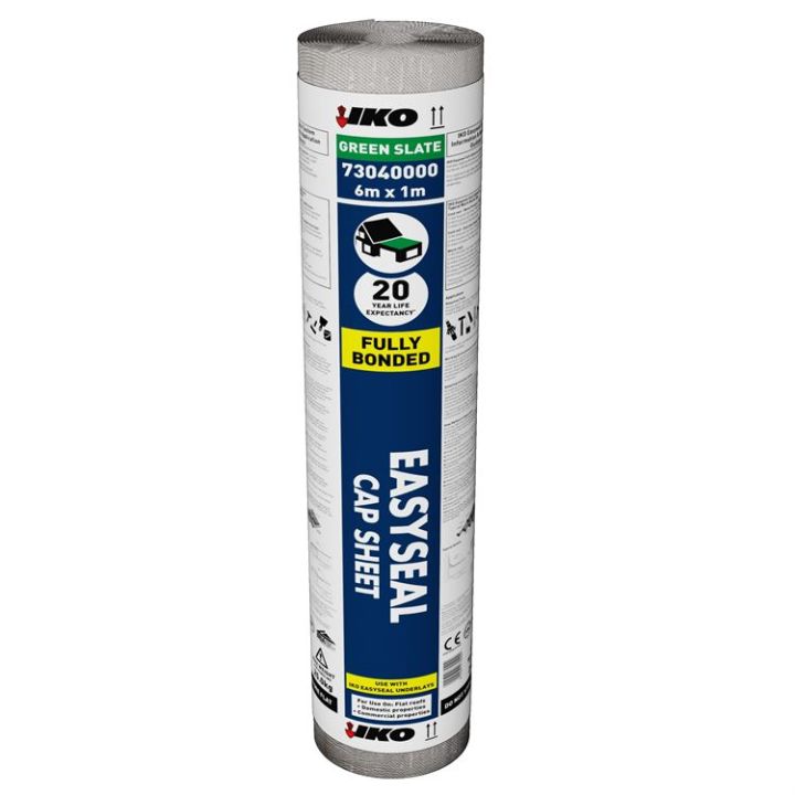 IKO EasySeal Self-Adhesive Cap Sheet - Green - 1m x 6m (Pallet of 46) IKO EasySeal Self-Adhesive Cap Sheet - Green - 1m x 6m (Pallet of 46)