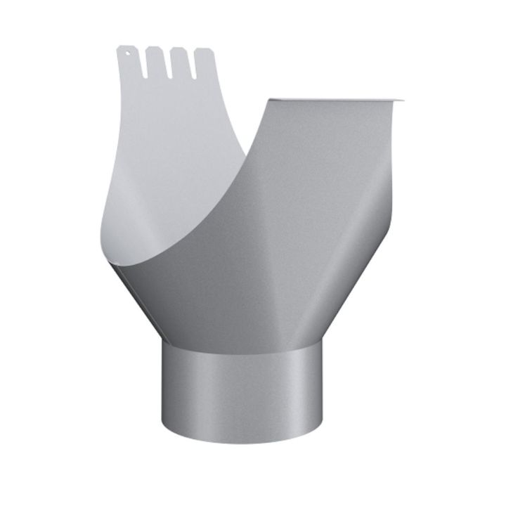 Lindab Guttering - Gutter Outlet with Clip OK - Magestic Galvanised