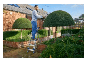 Werner Aluminium Workstation Stepladder with Twin Handrails Werner Aluminium Workstation Stepladder with Twin Handrails