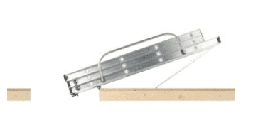 Werner 3m 3 Section Aluminium Loft Ladder with Handrail Werner 3m 3 Section Aluminium Loft Ladder with Handrail