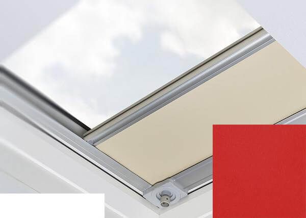 Fakro - ARF/D II 260 - Flat Roof Manual Blackout Blind - Red Fakro - ARF/D II 260 - Flat Roof Manual Blackout Blind - Red