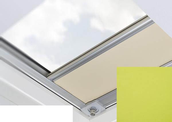 Fakro - ARF/D II 263 - Flat Roof Manual Blackout Blind - Lime Green Fakro - ARF/D II 263 - Flat Roof Manual Blackout Blind - Lime Green