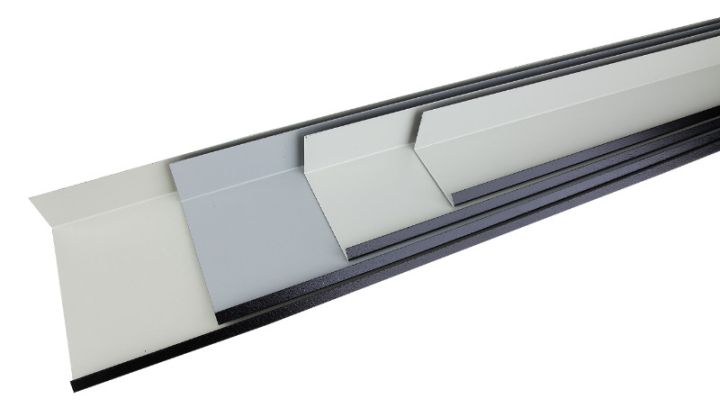 TRC Techno Plastisol-Coated Metal Edge Trim - Black - 2500mm x 50mm TRC Techno Plastisol-Coated Metal Edge Trim - Black - 2500mm x 50mm