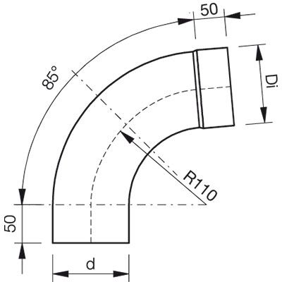 Lindab Steel Guttering - Downpipe Bend with Socket Lindab Steel Guttering - Downpipe Bend with Socket