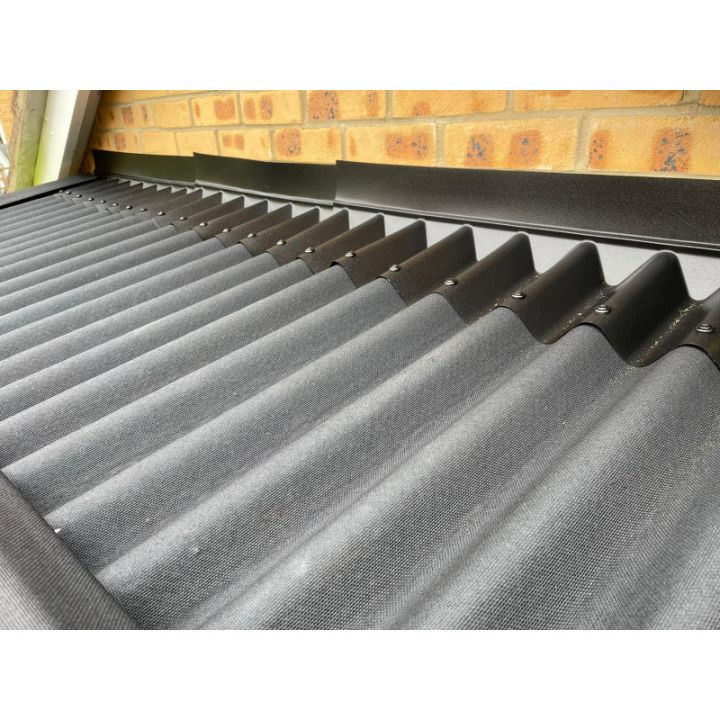 Onduline Apron Flashing - 930mm x 190mm x 80mm (Black) Onduline Apron Flashing - 930mm x 190mm x 80mm (Black)