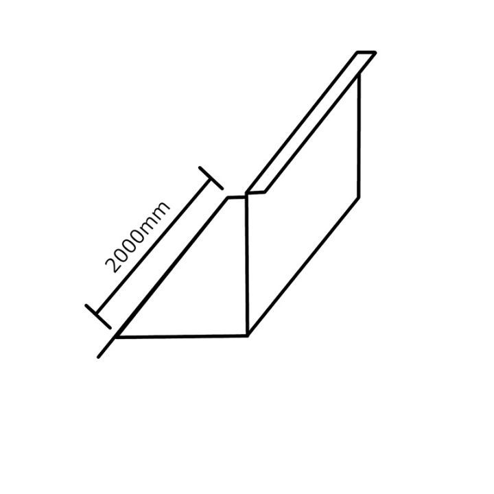 Britmet Pantile 2000 - Metal Upstand Flashing - 2000mm Britmet Pantile 2000 - Metal Upstand Flashing - 2000mm