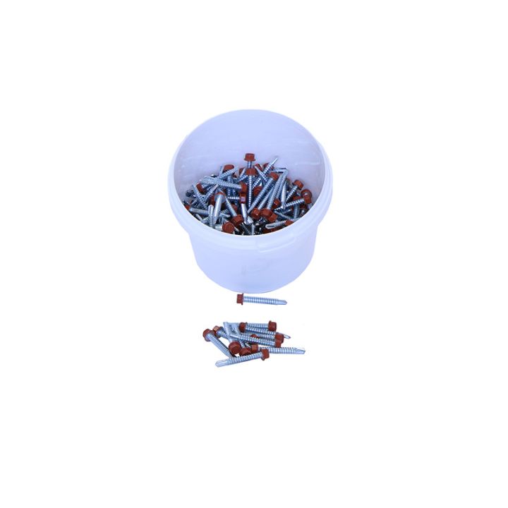 Britmet - Plus Tile (0.9mm) Range - Tek Screw - Bramble Brown (Pack of 50) Britmet - Plus Tile (0.9mm) Range - Tek Screw - Bramble Brown (Pack of 50)