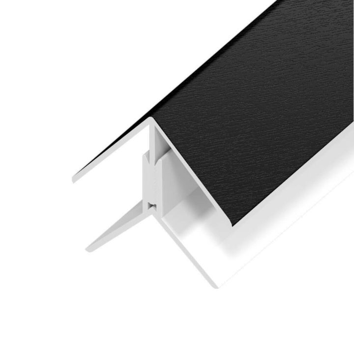 UPVC Shiplap Cladding - Angle Trim - 125mm - Black Ash (5m) UPVC Shiplap Cladding - Angle Trim - 125mm - Black Ash (5m)