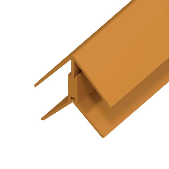 UPVC Shiplap Cladding - Angle Trim - 125mm - Oak (5m) UPVC Shiplap Cladding - Angle Trim - 125mm - Oak (5m)
