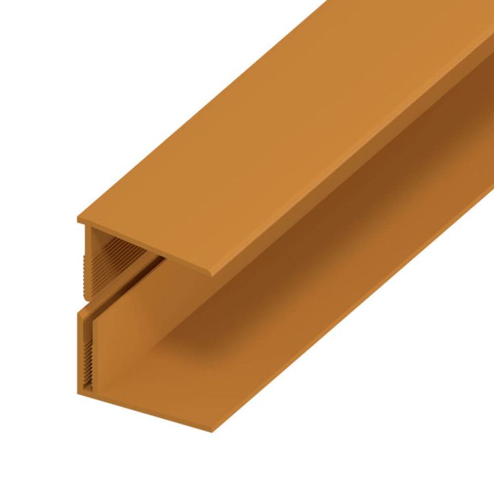 UPVC Shiplap Cladding - Edge Trim - 125mm - Oak (5m)