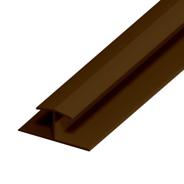 UPVC Shiplap Cladding - Joint Trim - 125mm - Dark Brown (5m) UPVC Shiplap Cladding - Joint Trim - 125mm - Dark Brown (5m)