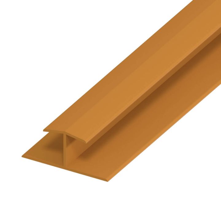 UPVC Shiplap Cladding - Joint Trim - 125mm - Oak (5m) UPVC Shiplap Cladding - Joint Trim - 125mm - Oak (5m)
