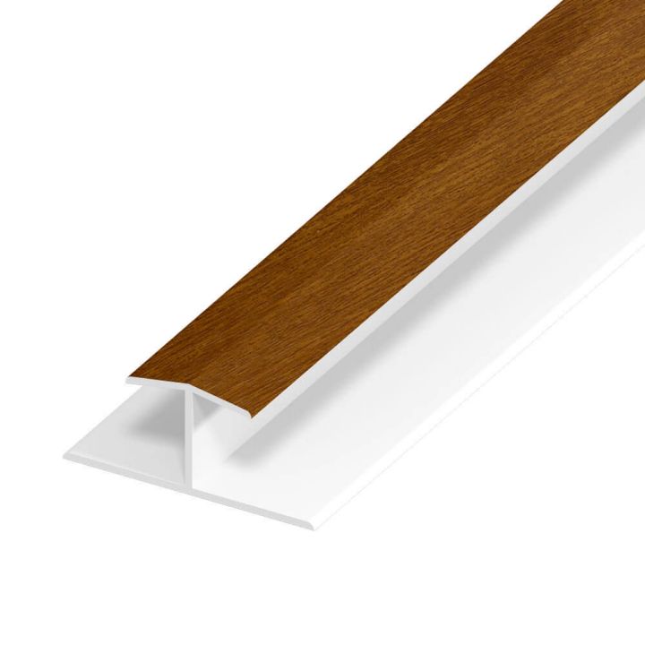 UPVC Shiplap Cladding - Joint Trim - 125mm - Golden Oak (5m) UPVC Shiplap Cladding - Joint Trim - 125mm - Golden Oak (5m)