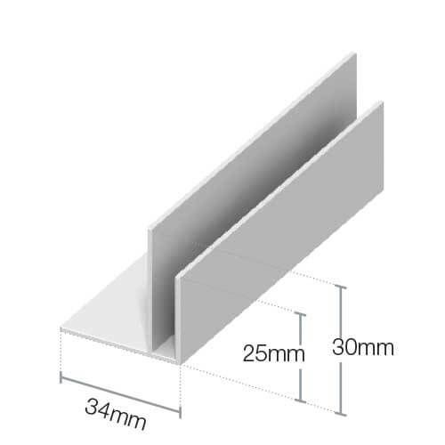 Cladding edge trim size