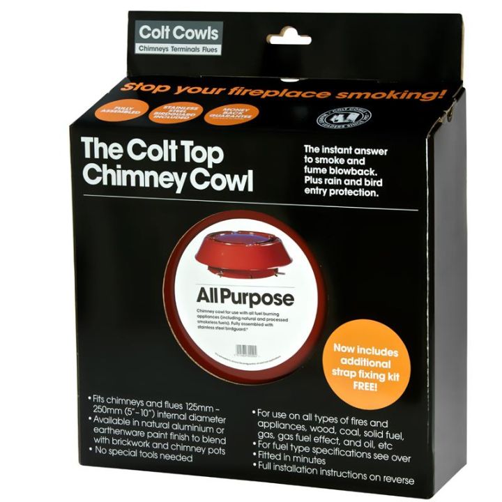 Solid Fuel Chimney Cowl - 125mm to 250mm - Colt Top Range
