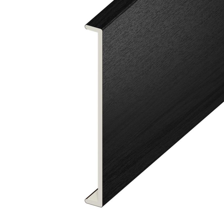 Double Fascia UPVC Capping Board - Plain - Black Ash (5m) Double Fascia UPVC Capping Board - Plain - Black Ash (5m)