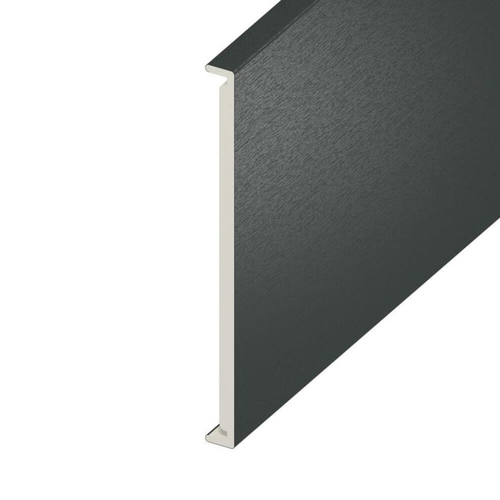 Double Fascia UPVC Board - Plain 450mm x 18mm - Anthracite Grey (5m) Double Fascia UPVC Board - Plain 450mm x 18mm - Anthracite Grey (5m)