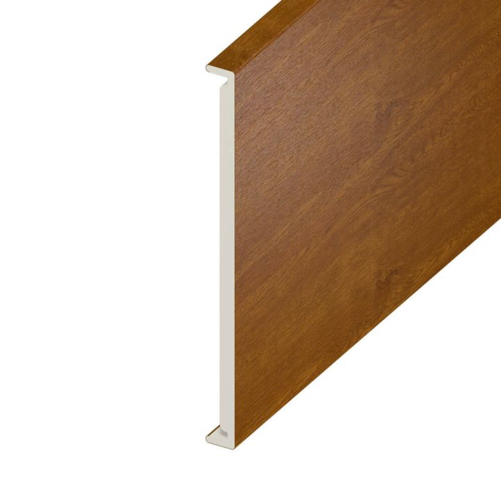Double Fascia UPVC Board - Plain - Golden Oak (5m) Double Fascia UPVC Board - Plain - Golden Oak (5m)