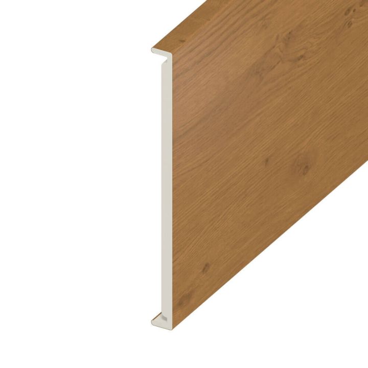 Double Fascia UPVC Board - Plain 450mm x 18mm - Irish Oak (5m) Double Fascia UPVC Board - Plain 450mm x 18mm - Irish Oak (5m)
