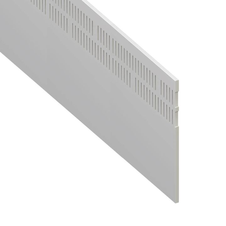 Vented Soffit UPVC Board - Flat 25mm Airspace - White (5m) Vented Soffit UPVC Board - Flat 25mm Airspace - White (5m)