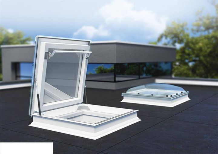 Fakro Flat Roof Window - Flat Access Roof Light with Polycarbonate Dome - Safety Double Glazing [DRC-C P2]
