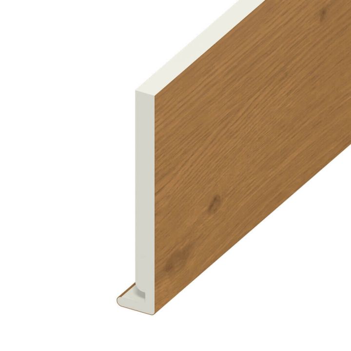 Fascia UPVC Board - Plain - Irish Oak (5m) Fascia UPVC Board - Plain - Irish Oak (5m)