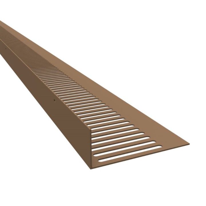 Manthorpe 25mm Flat Roof Soffit Vent - 28mm x 80mm x 3100mm - Brown (Pack of 10) Manthorpe 25mm Flat Roof Soffit Vent - 28mm x 80mm x 3100mm - Brown (Pack of 10)