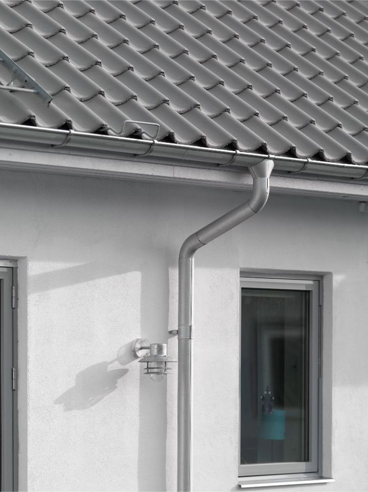 Lindab Steel Guttering - Half Round Gutter - Magestic Galvanised