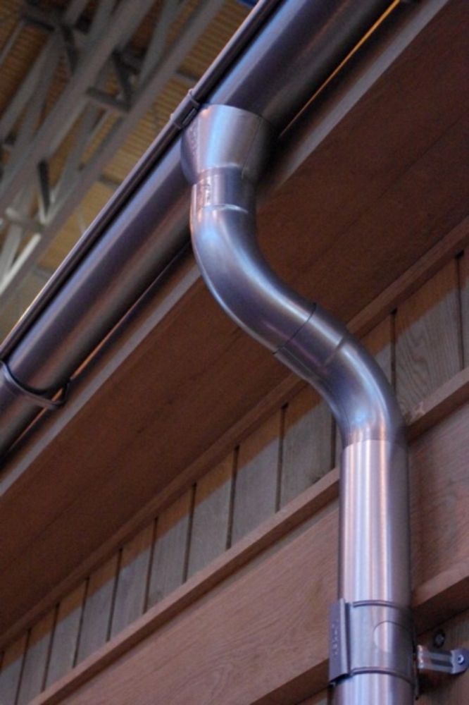 Lindab Steel Guttering - Downpipe Bend - Magestic Galvanised Lindab Steel Guttering - Downpipe Bend - Magestic Galvanised