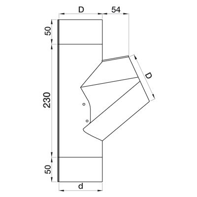 Lindab Steel Guttering - Pipe Branch