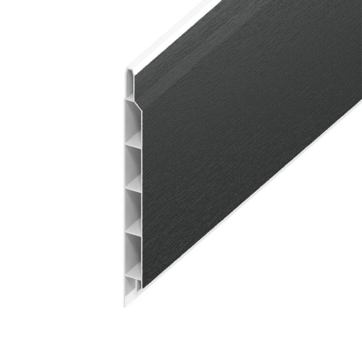 Hollow UPVC Soffit Board - Anthracite Grey (5m) Hollow UPVC Soffit Board - Anthracite Grey (5m)