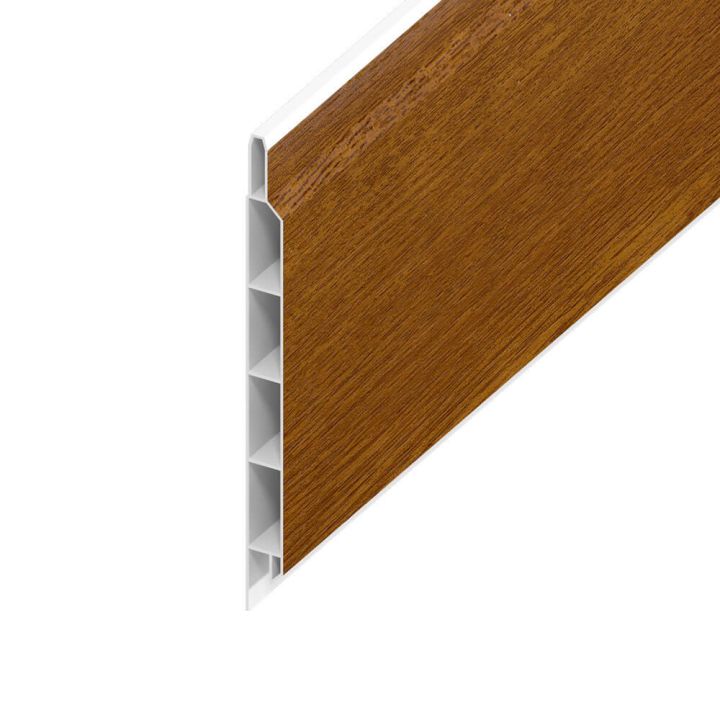Hollow UPVC Soffit Board - Golden Oak (5m)