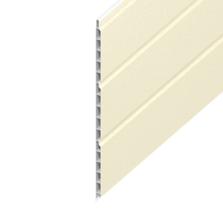 Hollow UPVC Soffit Board - 300mm x 9mm - Cream (5m) Hollow UPVC Soffit Board - 300mm x 9mm - Cream (5m)