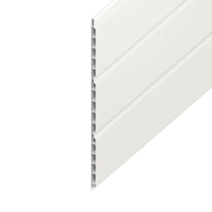 Hollow UPVC Soffit Board - 300mm x 9mm - White Ash (5m) Hollow UPVC Soffit Board - 300mm x 9mm - White Ash (5m)