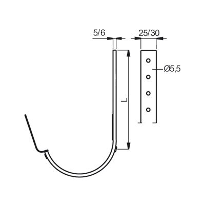 Lindab Steel Guttering - 70mm Flex-Fit Fascia Bracket