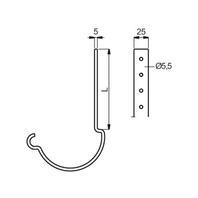 Lindab Steel Guttering - 200mm Rafter Bracket Lindab Steel Guttering - 200mm Rafter Bracket