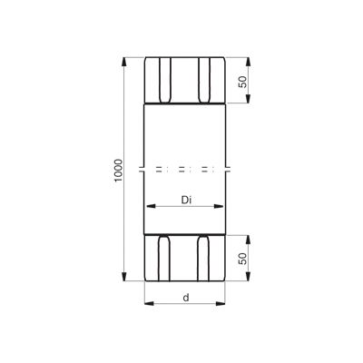 Lindab Steel Guttering - Intermediate Pipe