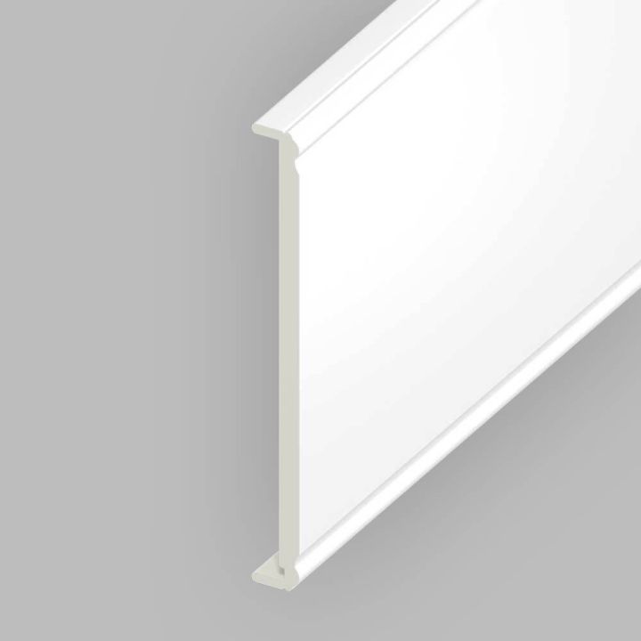 Double Fascia UPVC Board - Ogee 400mm x 18mm - White (5m)