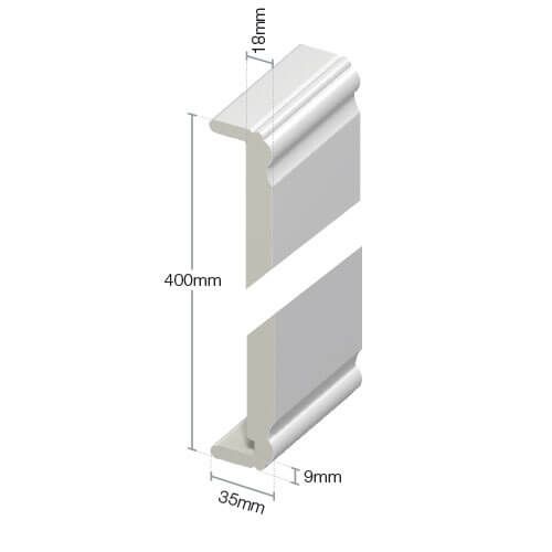Ogee double upvc fascia sizing