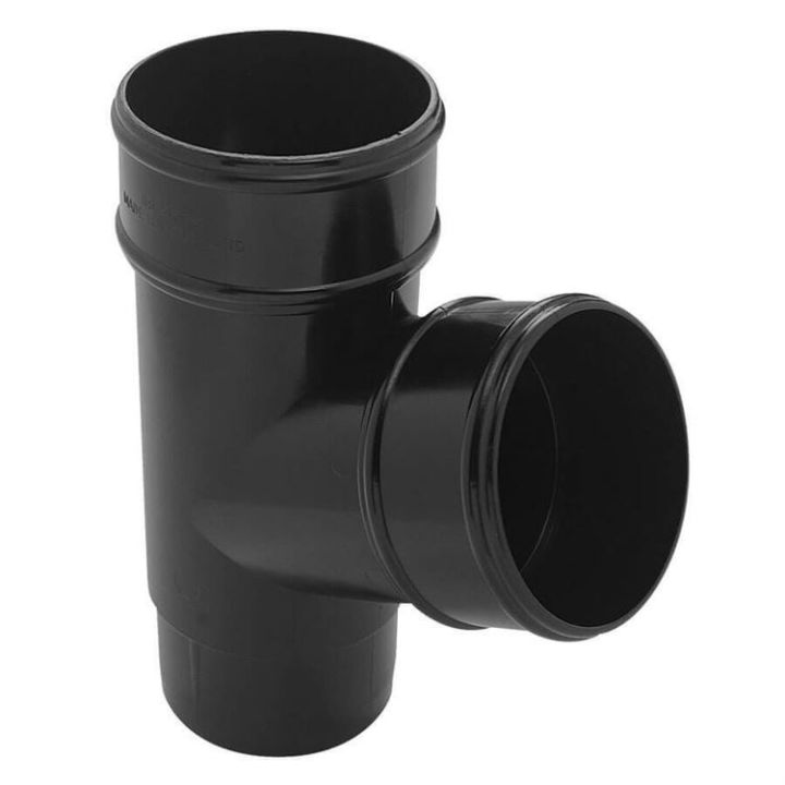 UPVC Half Round Guttering - 112 Degree Downpipe Branch - 68mm