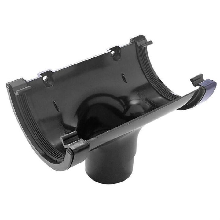 UPVC Half Round Guttering - Running Outlet - 112mm x 51mm UPVC Half Round Guttering - Running Outlet - 112mm x 51mm