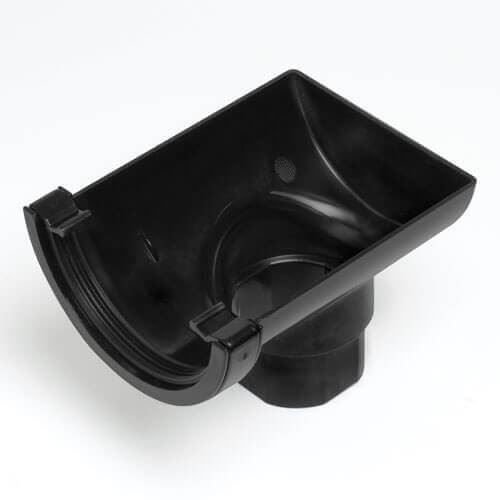 UPVC Half Round Guttering - Stop End Outlet - 112mm x 51mm UPVC Half Round Guttering - Stop End Outlet - 112mm x 51mm
