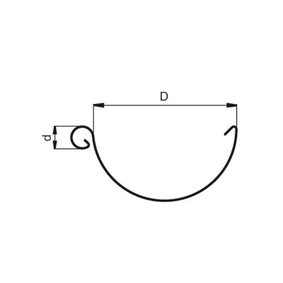 Lindab Steel Guttering - Half Round Gutter Lindab Steel Guttering - Half Round Gutter