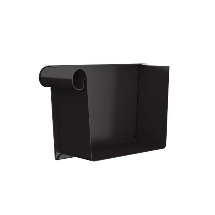 Lindab Steel Guttering - 140mm Left Hand Rectangular Stop End